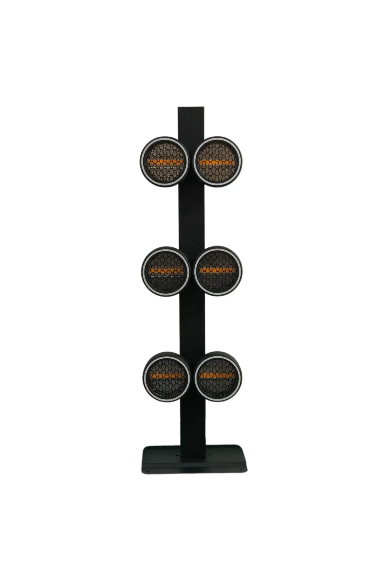 Six rotating vintage lights